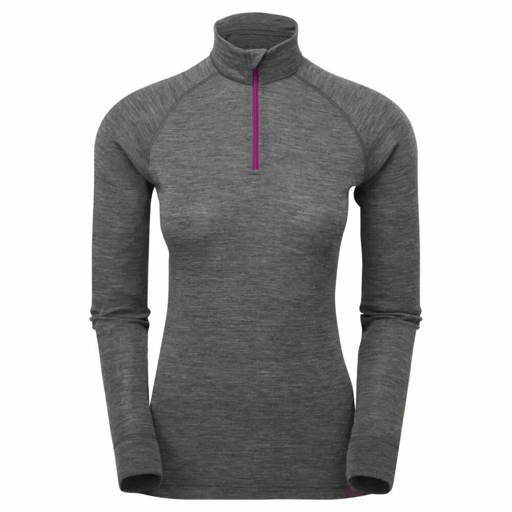Women's Merino Zip Neck Top