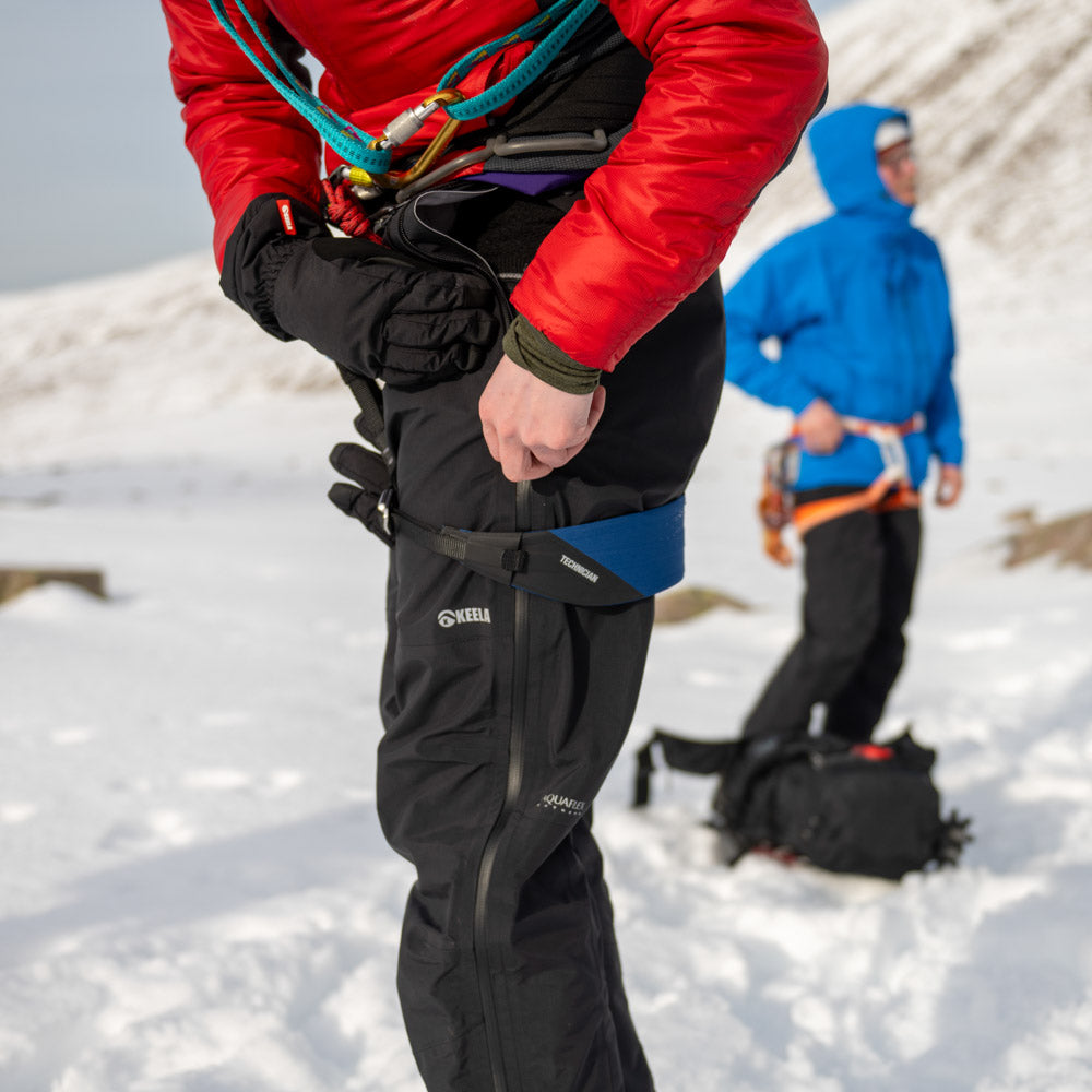 Pinnacle trousers close-up - technical detailing and breathable 3-layer construction