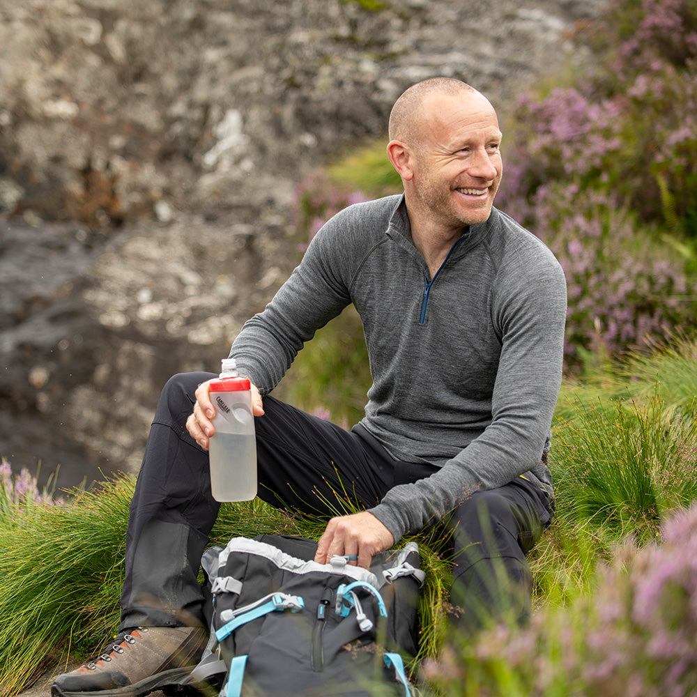 Men's Merino Zip Neck Top