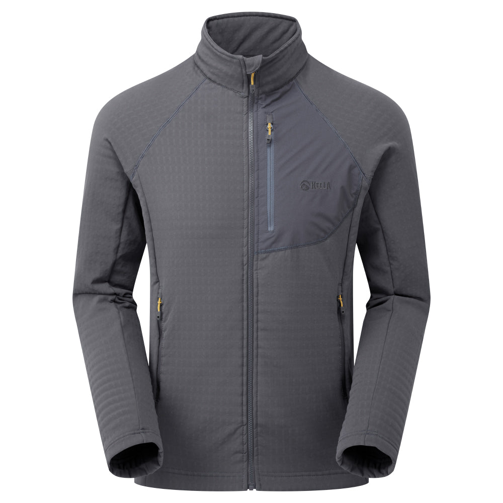 Men's Dunlin Fleece Jacket in Wolf Grey - Lightweight Mountain Mid-Layer with Zetland Terrain TE