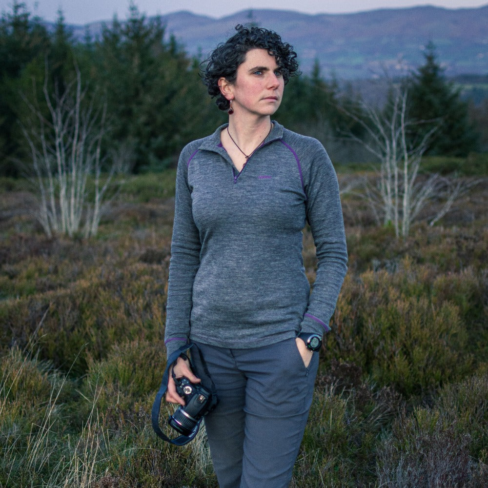 Women's Merino Zip Neck Top