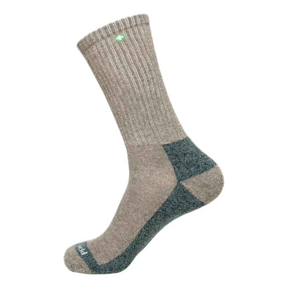 Where Nature Leads Insect Shield socks front view khaki