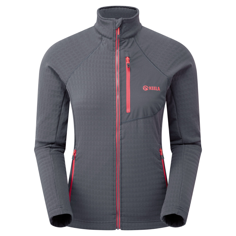 Women's Dunlin Fleece Jacket in Wolf Grey - Lightweight Mountain Mid-Layer with Zetland Terrain TE