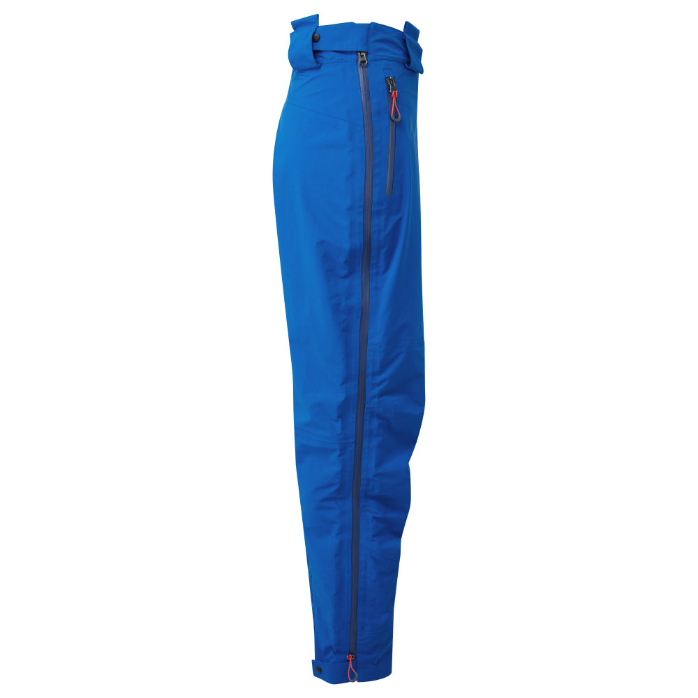 Women's Pinnacle trousers in cobalt - side view showing full-length zip for ease