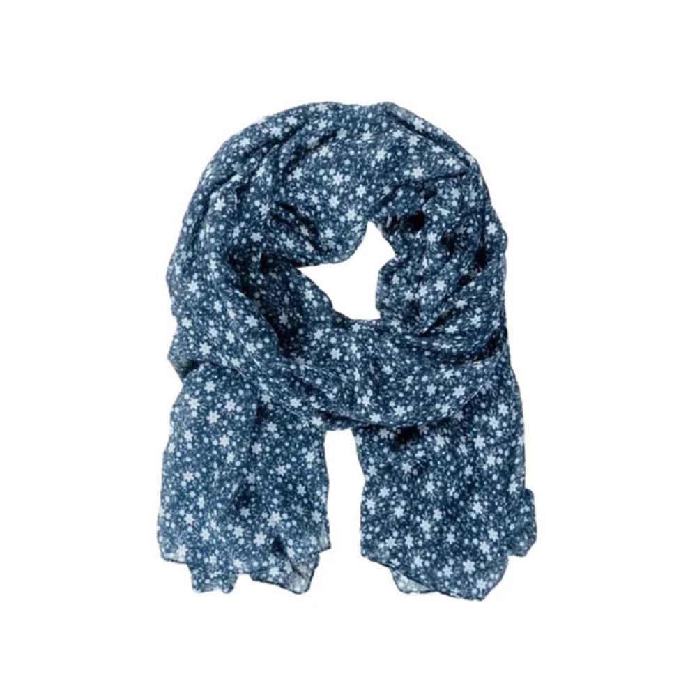 Where Nature Leads Insect Shield scarf in Wildflower Navy 